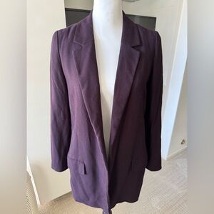 AllSaints Aleida Tailored Open‑Front Blazer – brown/maroon WINTER SALE!